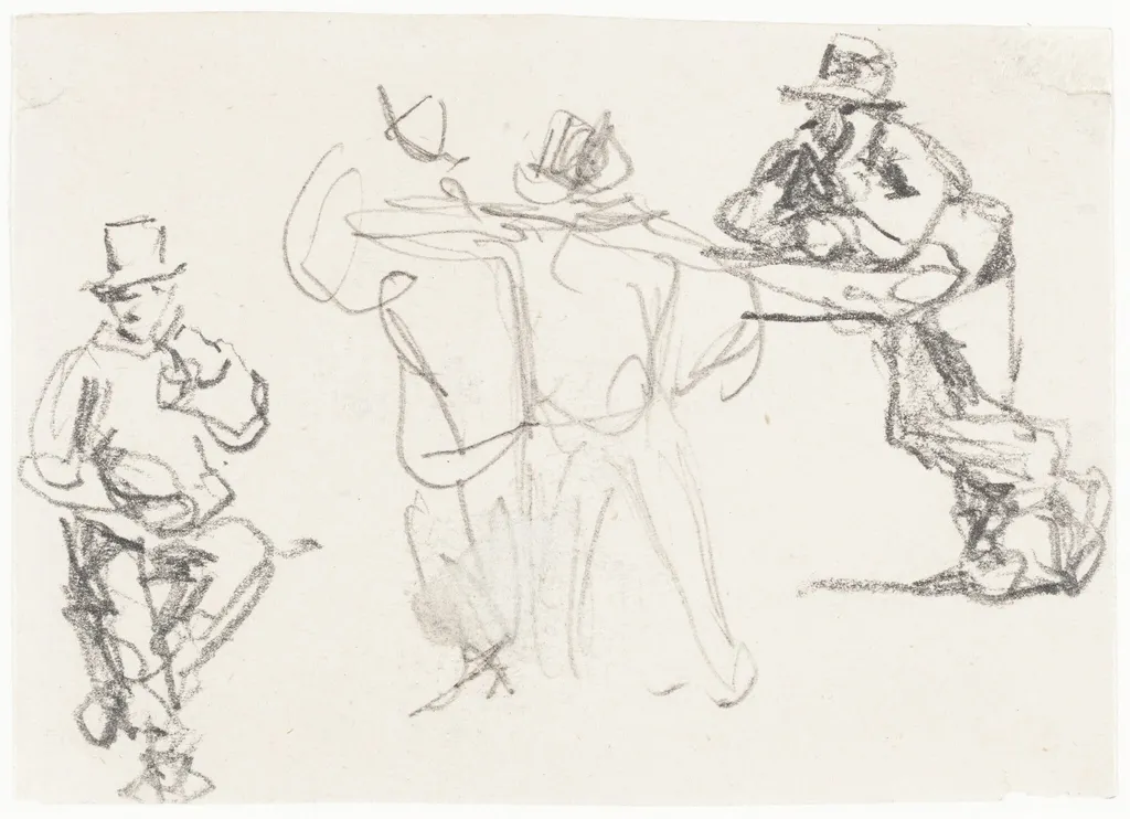 Studies of a Male Figure, by William Henry Hunt, graphite, 1827