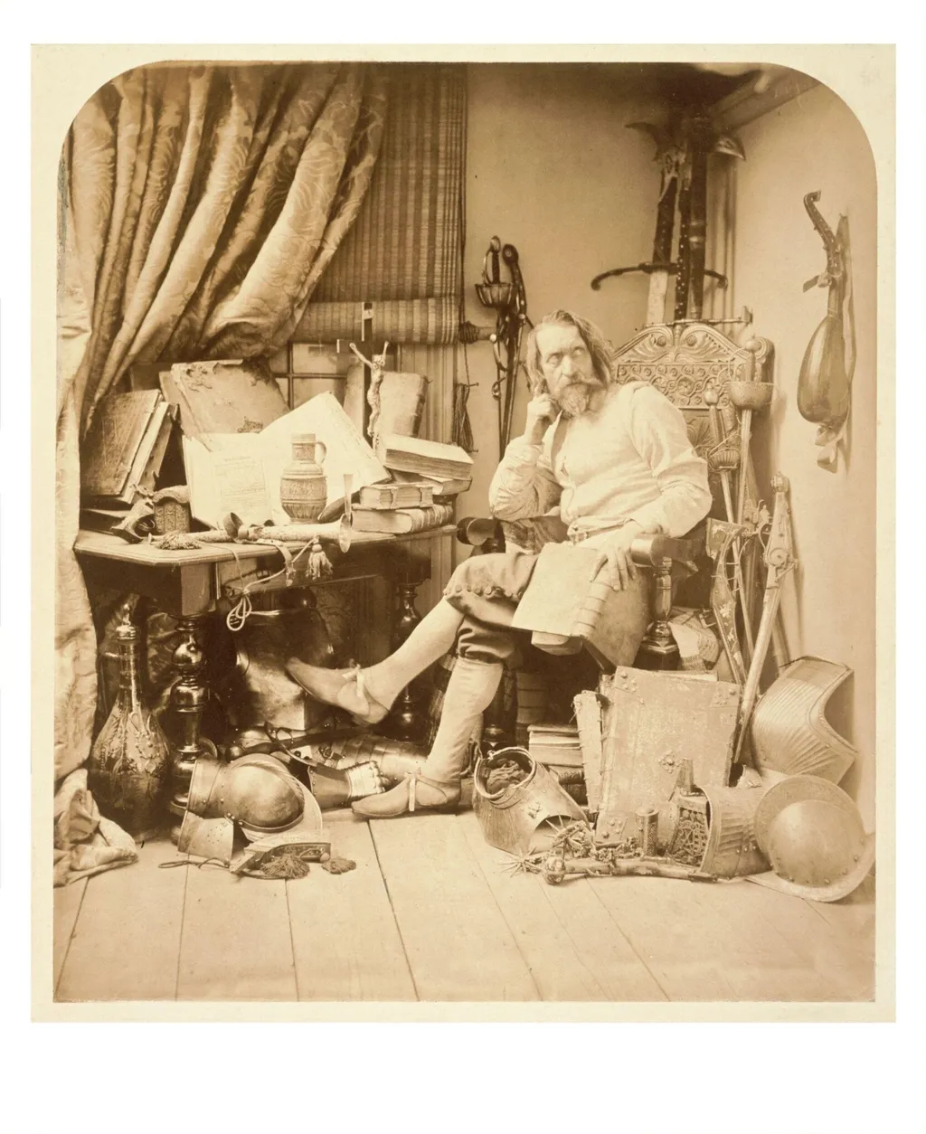 Don Quixote in His Study, by William Henry Lake Price, photographic, 1855