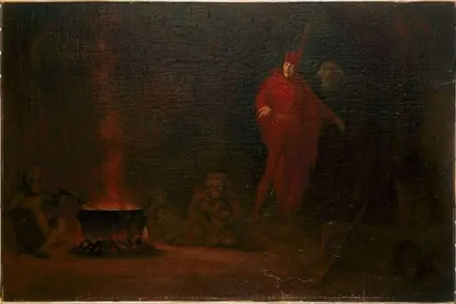 Henry Irving as Mephistopheles and George Alexander as Faust in <i>Faust</i> by W. G. Wills, adapted from Goethe, by William Henry Margetson