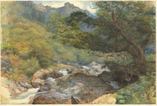 On the East Lyn, North Devon, by William Henry Millais