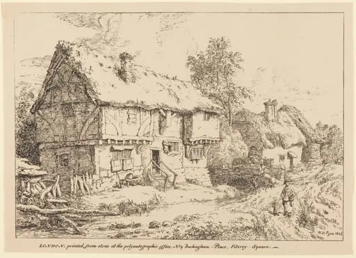 Old Cottages, by William Henry Pyne