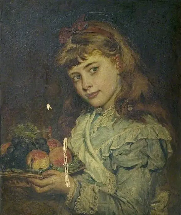 Girl with a Basket of Fruit, by William Hippon Gadsby