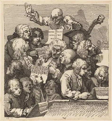 A Chorus of Singers, by William Hogarth