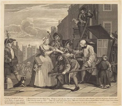 A Rake's Progress: pl.4, by William Hogarth