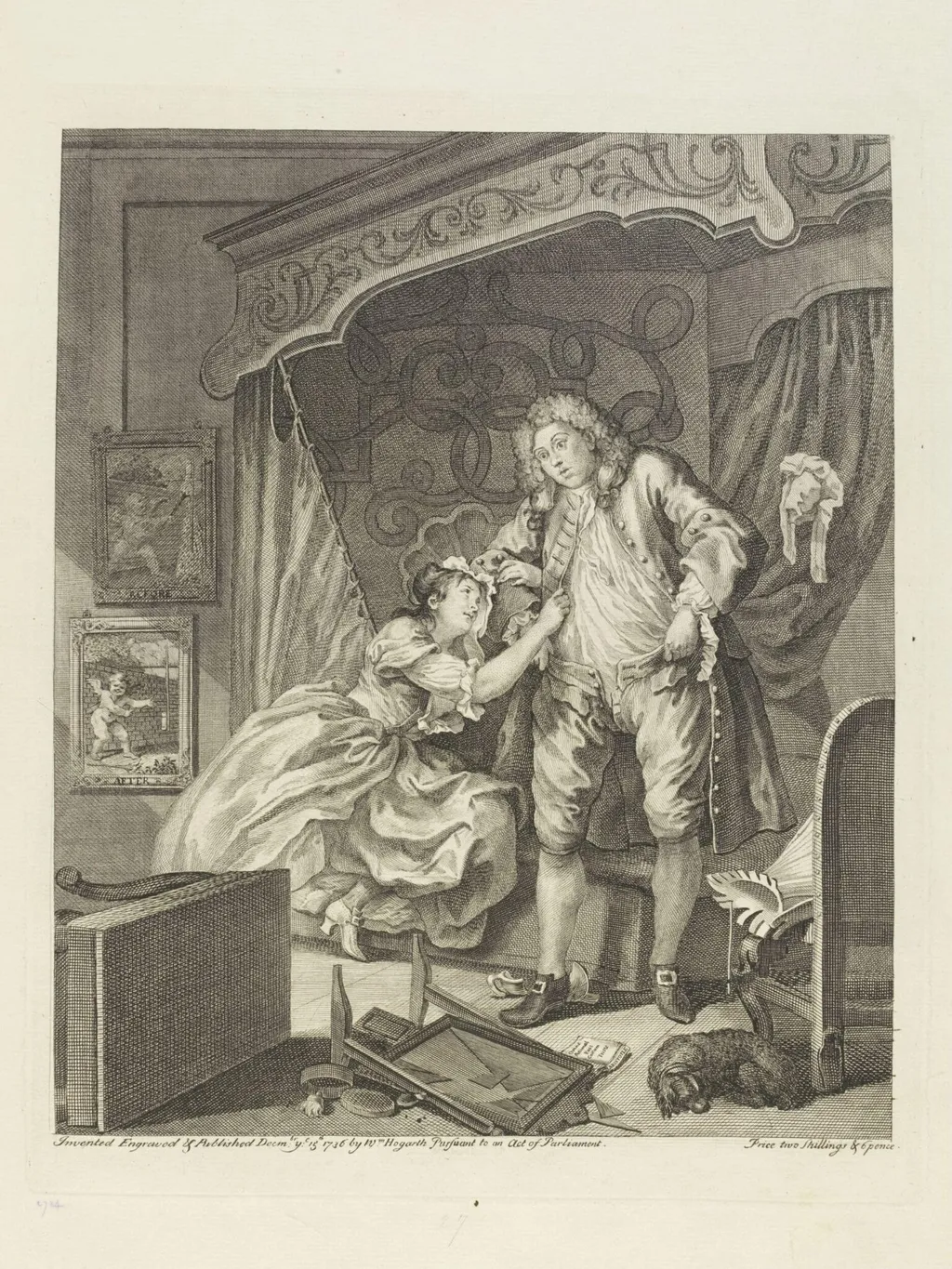 Before and After, by William Hogarth, 1750