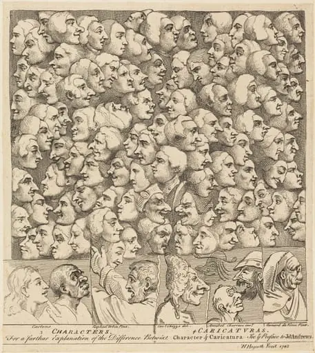 Characters and Caricaturas, by William Hogarth