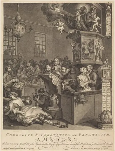 Credulity, Superstition, and Fanaticism, by William Hogarth