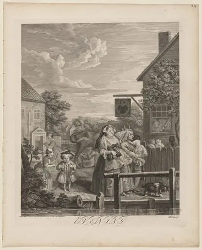 Evening, by William Hogarth