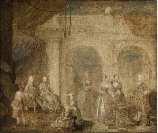 George II, King of England and his Family, by William Hogarth