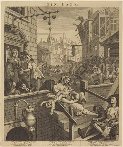 Gin Lane, by William Hogarth