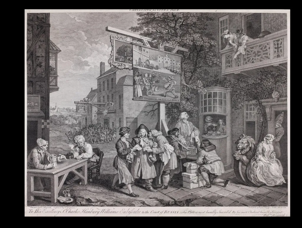 Humours of an Election, by William Hogarth, 1757