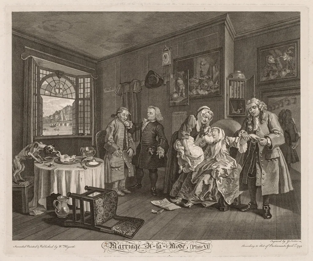 Marriage à la Mode: The Death of the Countess, by William Hogarth, 1745