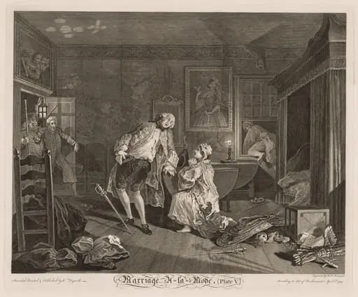 Marriage à la Mode: The Death of the Earl, by William Hogarth
