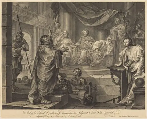 Paul before Felix, by William Hogarth