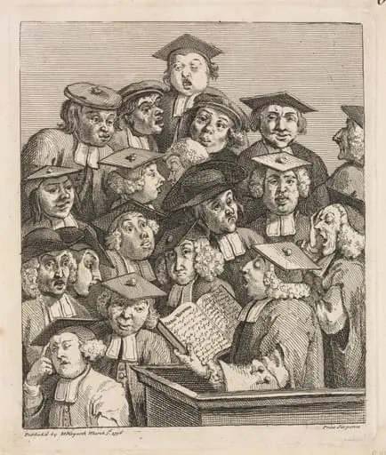 Scholars at a Lecture, by William Hogarth