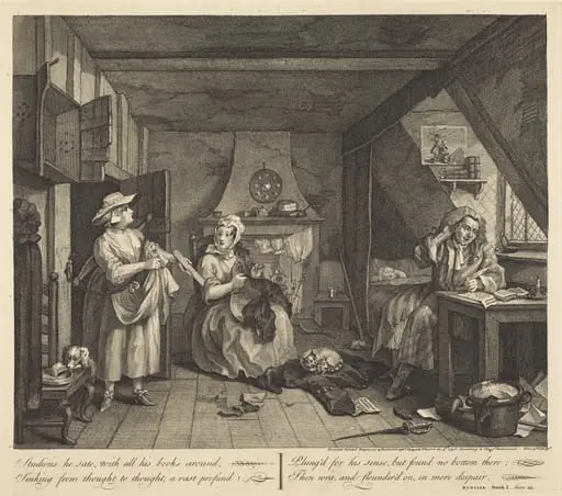 The Distressed Poet, by William Hogarth