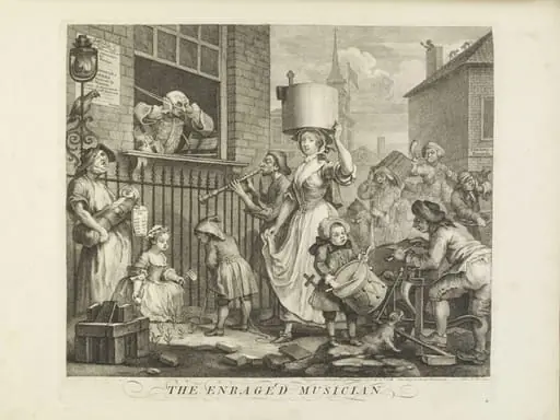The Enraged Musician, by William Hogarth