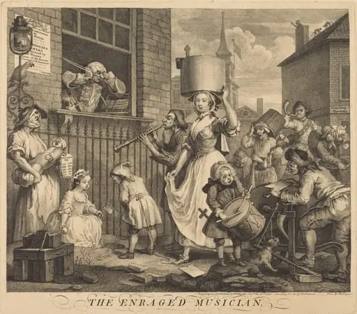 The Enraged Musician, by William Hogarth