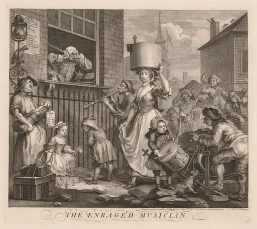 The Enraged Musician, by William Hogarth