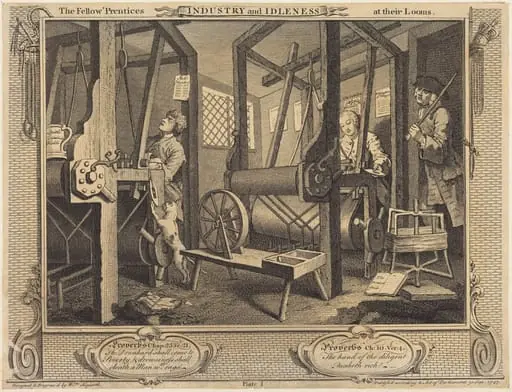 The Fellow 'Prentices at Their Looms, by William Hogarth