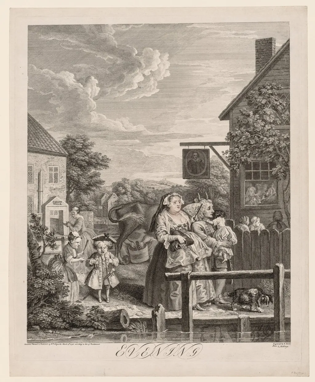 The Four Times of Day: Evening, by William Hogarth, 1738