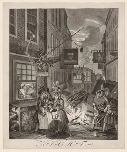 The Four Times of Day: Night, by William Hogarth