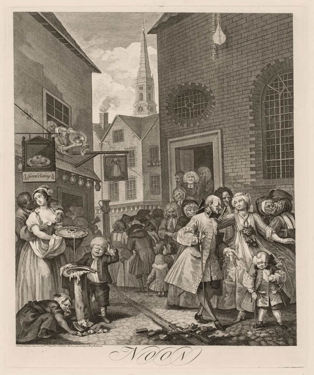 The Four Times of Day: Noon, by William Hogarth, 1738