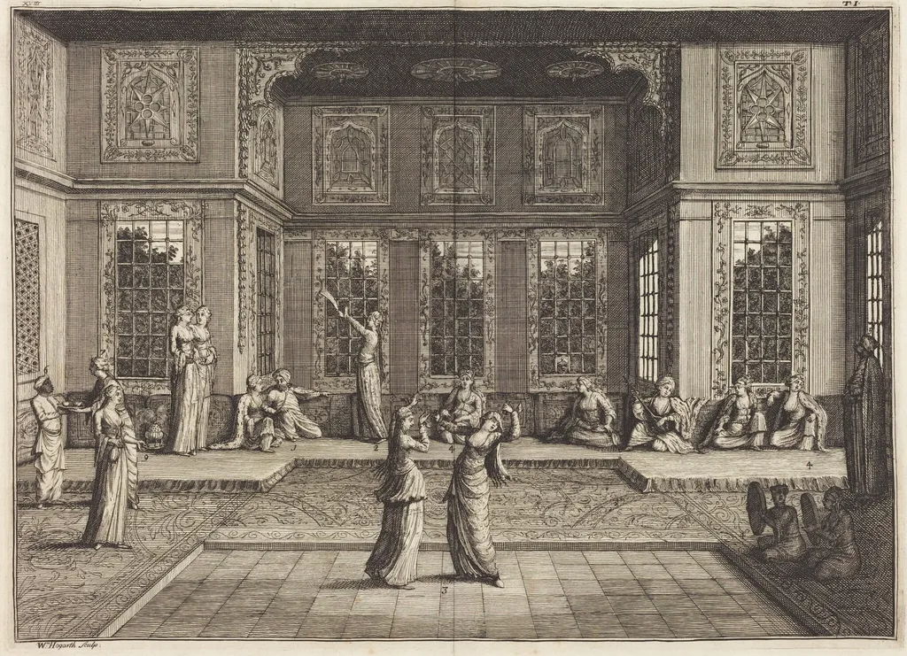 The Seraglio, by William Hogarth, ink, 1723