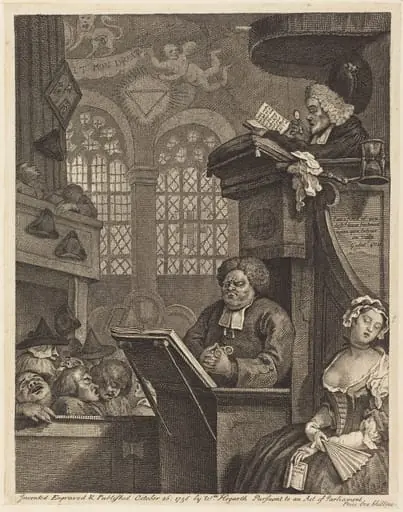 The Sleeping Congregation, by William Hogarth