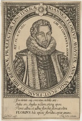John Florio, by William Hole