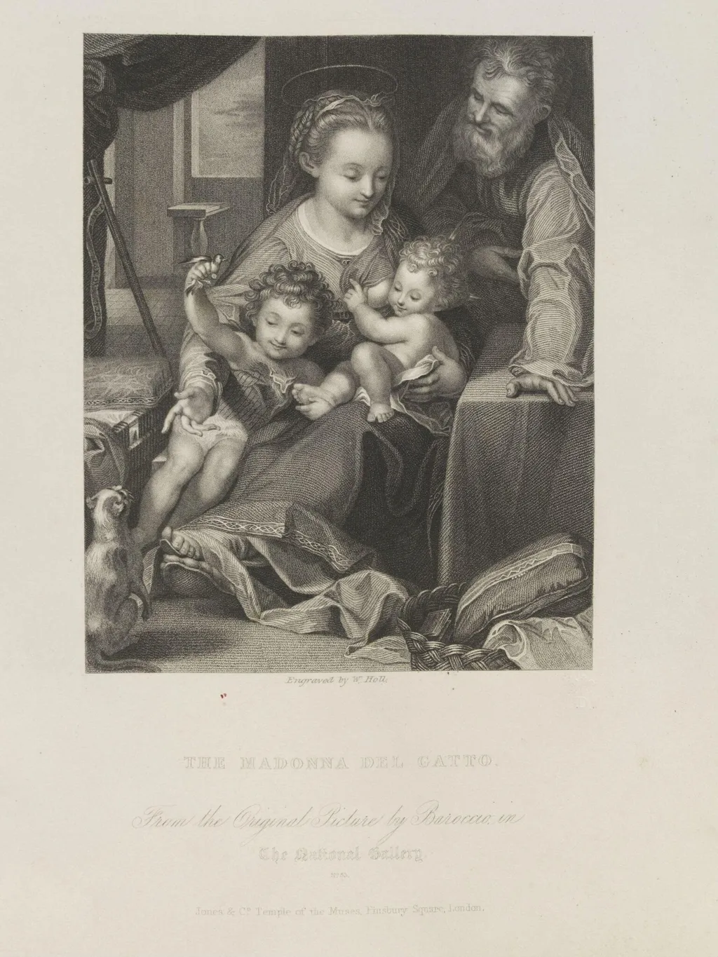 Madonna Del Gato, by William Holl, 1820