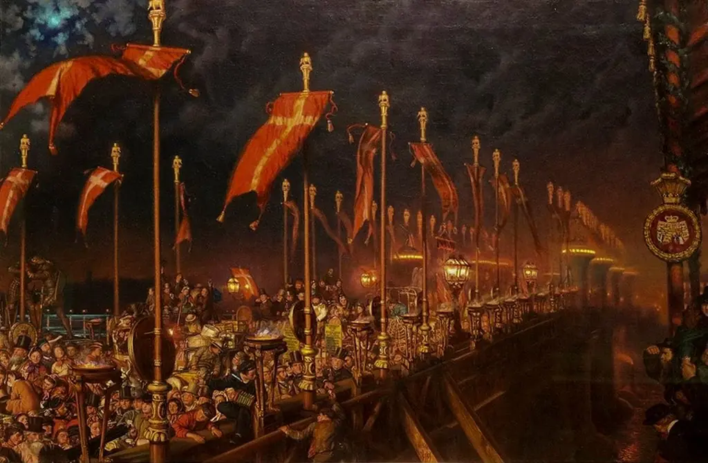 London Bridge on the Night of the Marriage of the Prince and Princess of Wales, by William Holman Hunt