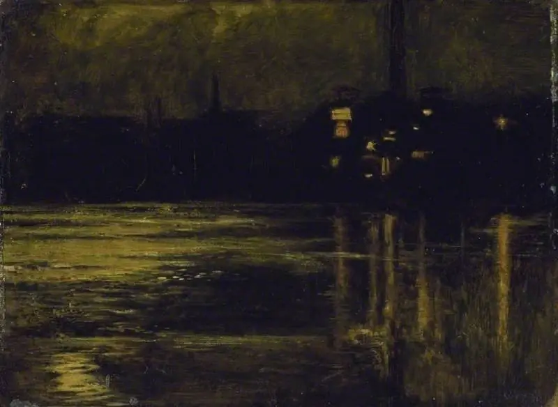 The Thames at Chelsea, Evening, by William Holman Hunt