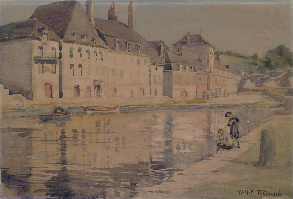 Quimperlé, Brittany, by William Holt Yates Titcomb, watercolor, 1885