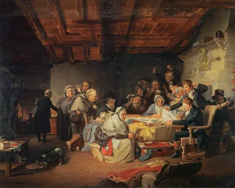 Reading the Will, by William Home Lizars