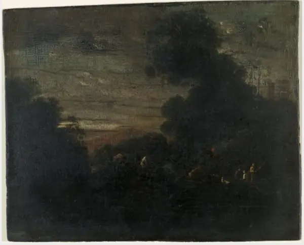 Fishermen by Moonlight, by William Howis junior