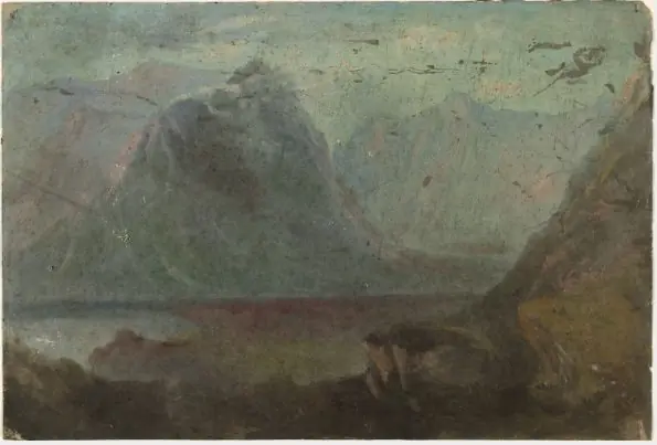 Lake below Mountains, by William Howis junior
