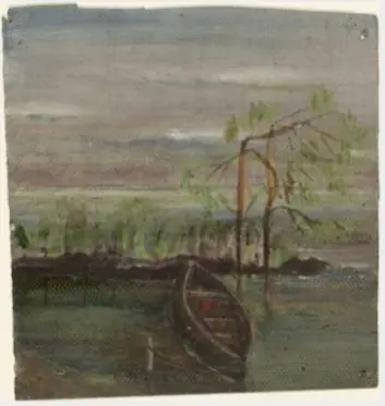 Rowing Boat at its Moorings, by William Howis junior