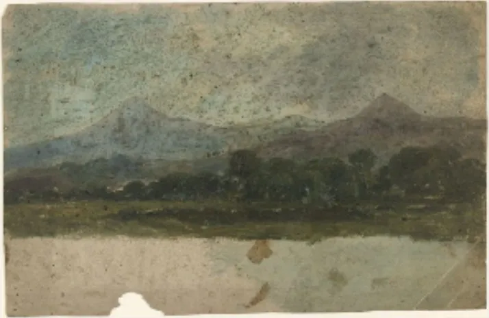 The Great and Little Sugarloaf Mountains, County Wicklow, by William Howis junior, unspecified, 1852