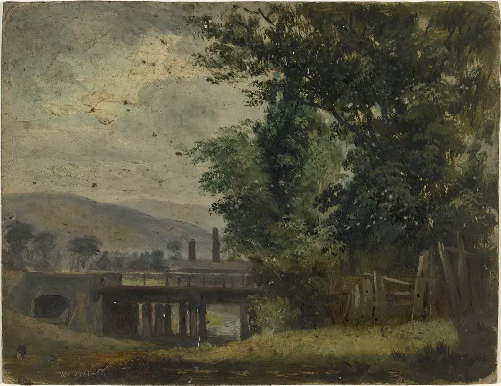 A Bridge on the River Dodder, by William Howis senior