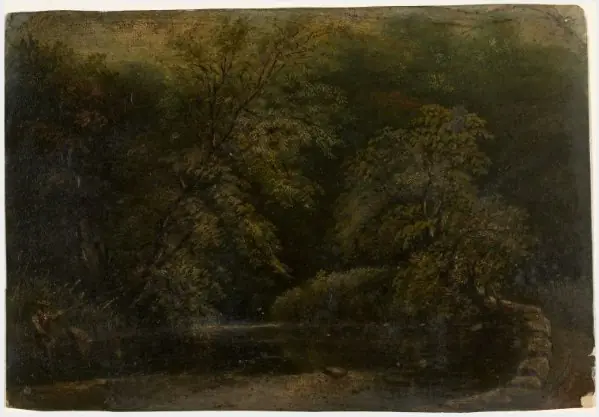 A Fisherman in a Stream, by William Howis senior