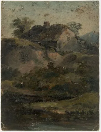 Country Scene with Cottage, by William Howis senior, unspecified, 1842
