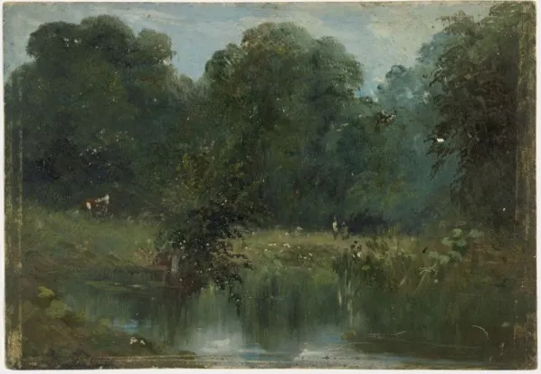 Figures by a Woodland Pool, by William Howis senior, unspecified, 1850