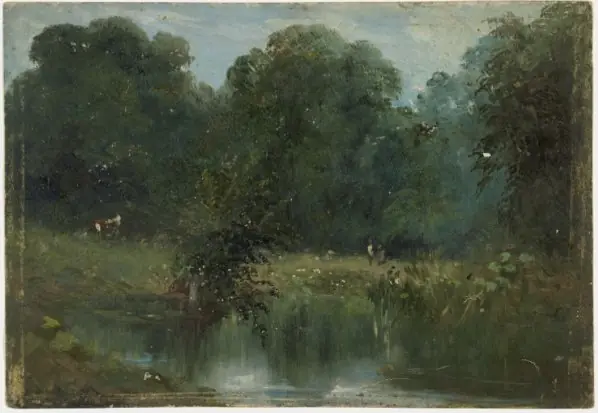 Figures by a Woodland Pool, by William Howis senior