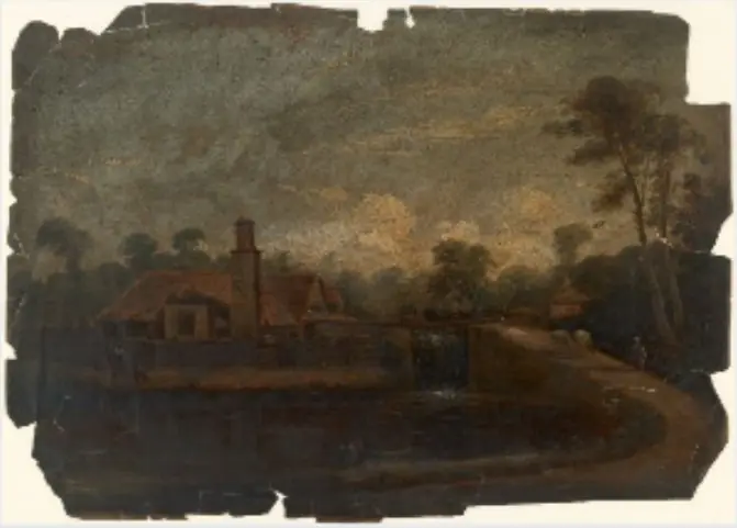 Lock Gates on a Canal, by William Howis senior