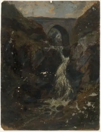 Rocky Waterfall, by William Howis senior