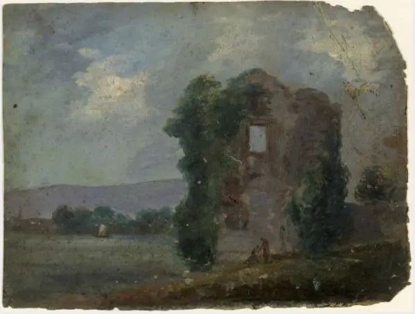 Ruined Castle by Water, by William Howis senior