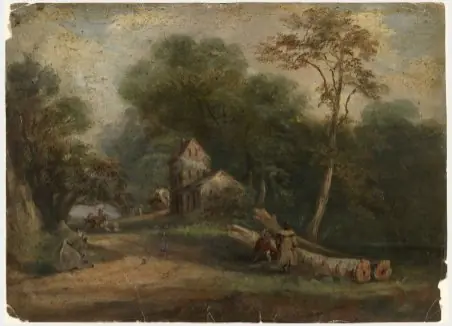 Rustic Scene with Figures, by William Howis senior