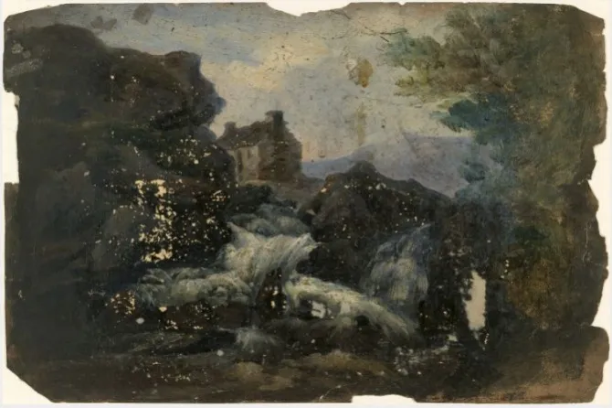The Salmon Leap at Oughterard, County Galway, by William Howis senior, unspecified, 1869
