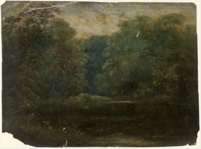 Woodland Pond, by William Howis senior, unspecified, 1857
